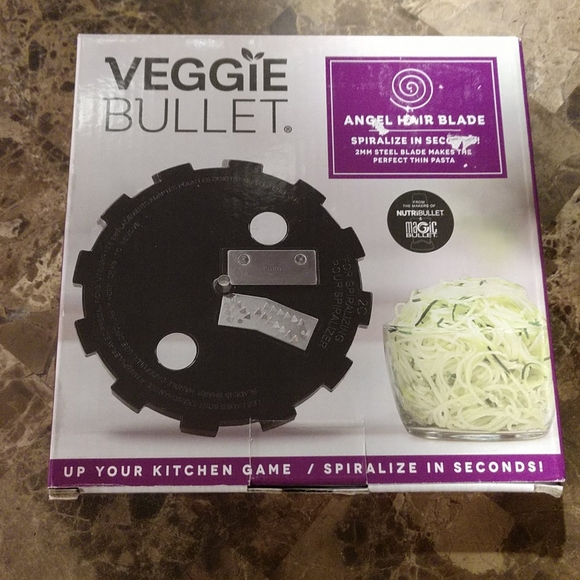 🌵VEGGIE BULLET ANGEL HAIR BLADE NIB NEW In Box - Picture 2 of 2